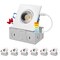 Luxrite 3 Inch Square Gimbal LED Recessed Downlights 5CCT 2700K-5000K 8W 600LM Dimmable Damp Rated, 6PK LR23222-6PK - alternate 1